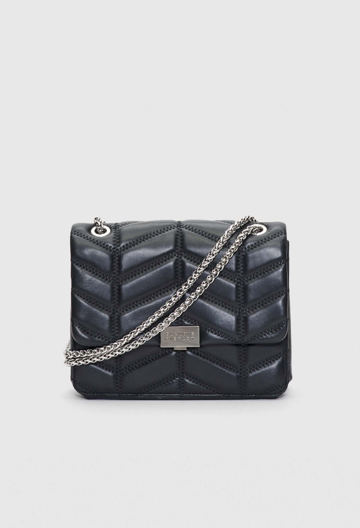 Sac Angela quilt cuir noir