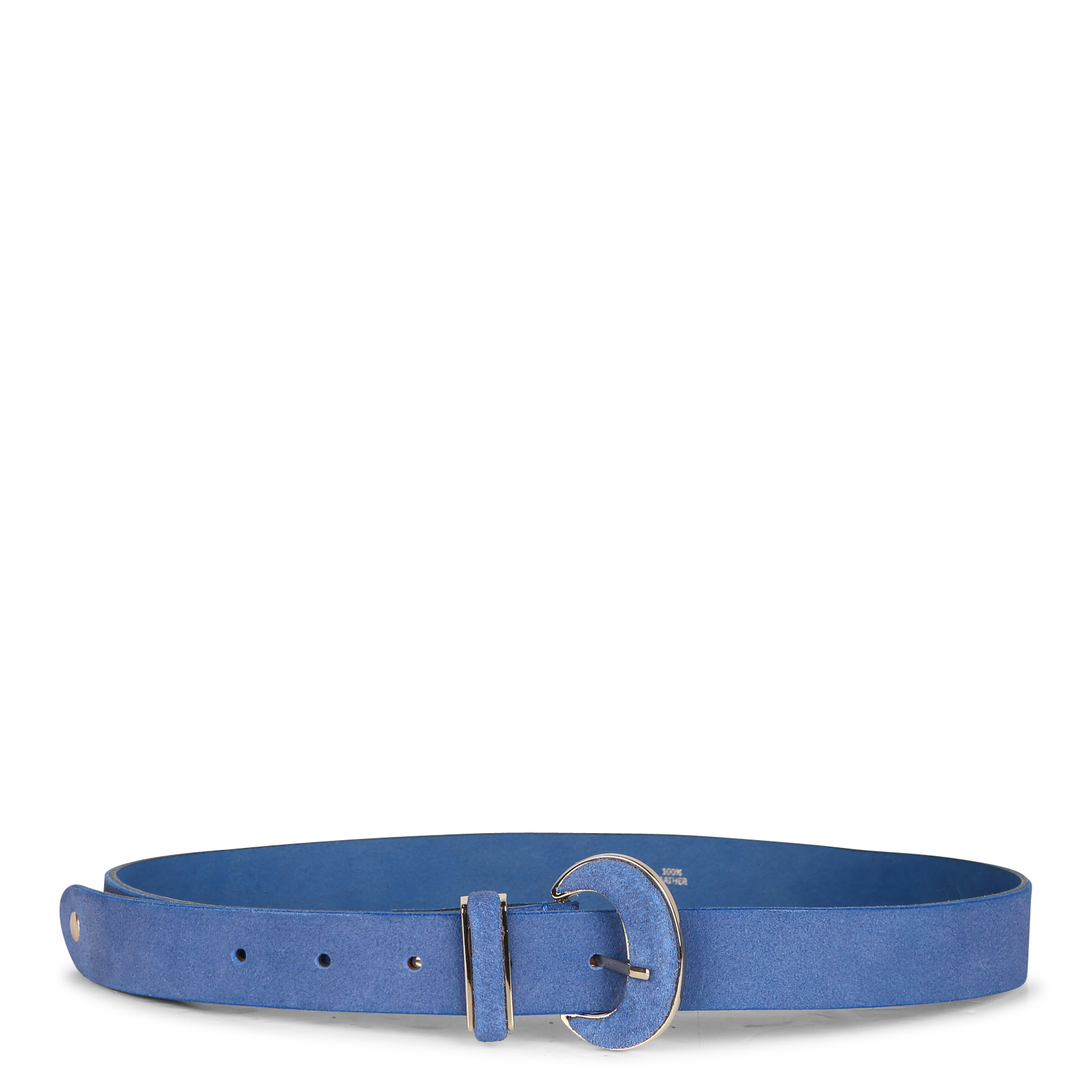 Ceinture en cuir velours | Bleu