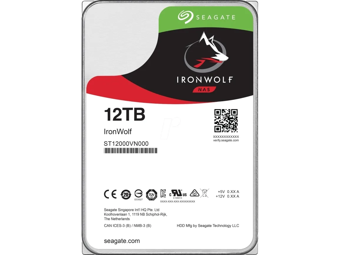 Seagate IronWolf ST12000VN0008 - Harddisk - 12 TB - intern - 3,5