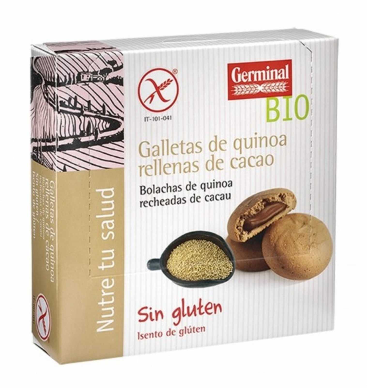 Biscoitos de Quinoa Germinal Recheados com Cacau 200 gramas