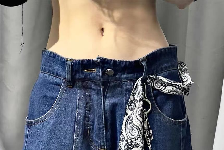 Nataro - Baggy jeans met lage taille en zakken