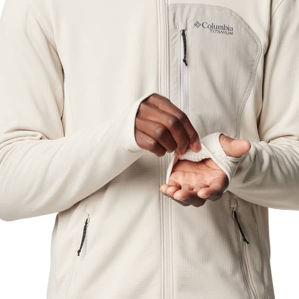 Veste polaire randonnée COLUMBIA TRIPLE CANYON GRID FLEECE HOODED FULL ZIP DARK STONE/FLINT GREY