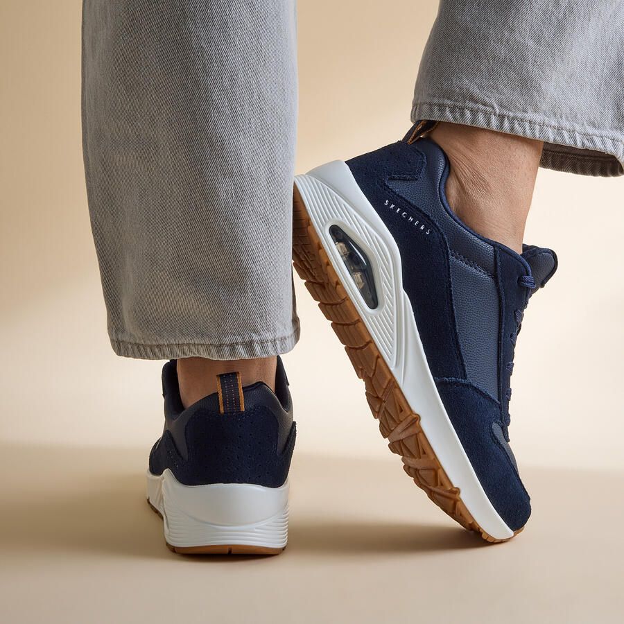 Skechers Sneakers UNO-SUITED ON AIR vrijetijdsschoen lage schoen veterschoen met modieuze sleehak