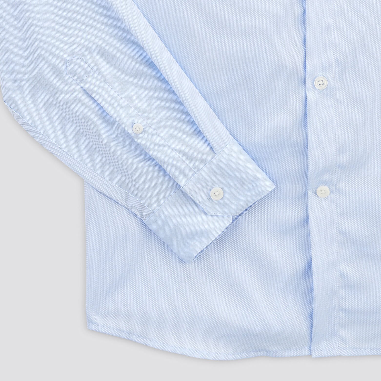 Chemise regular sans repassage unie coton Bleu Ciel