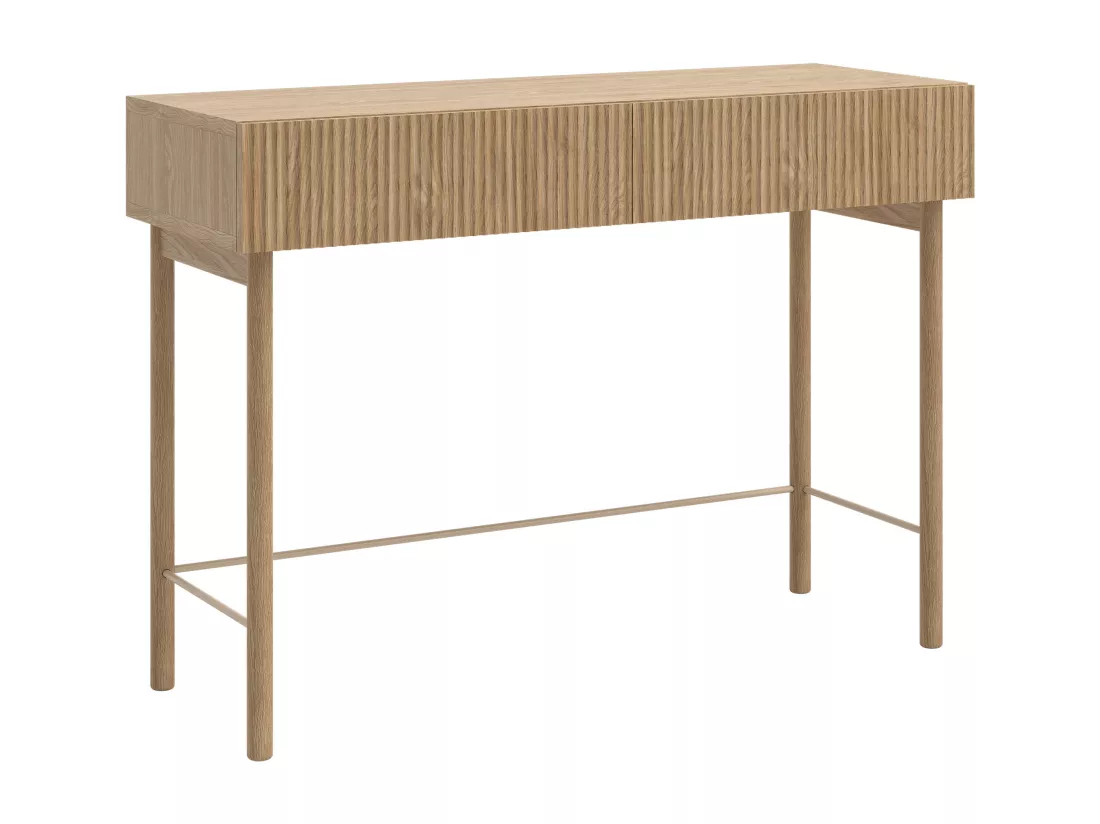 Coiffeuse avec tiroir - debout - 110 cm - couleur de bois chêne huilé- NOLIE