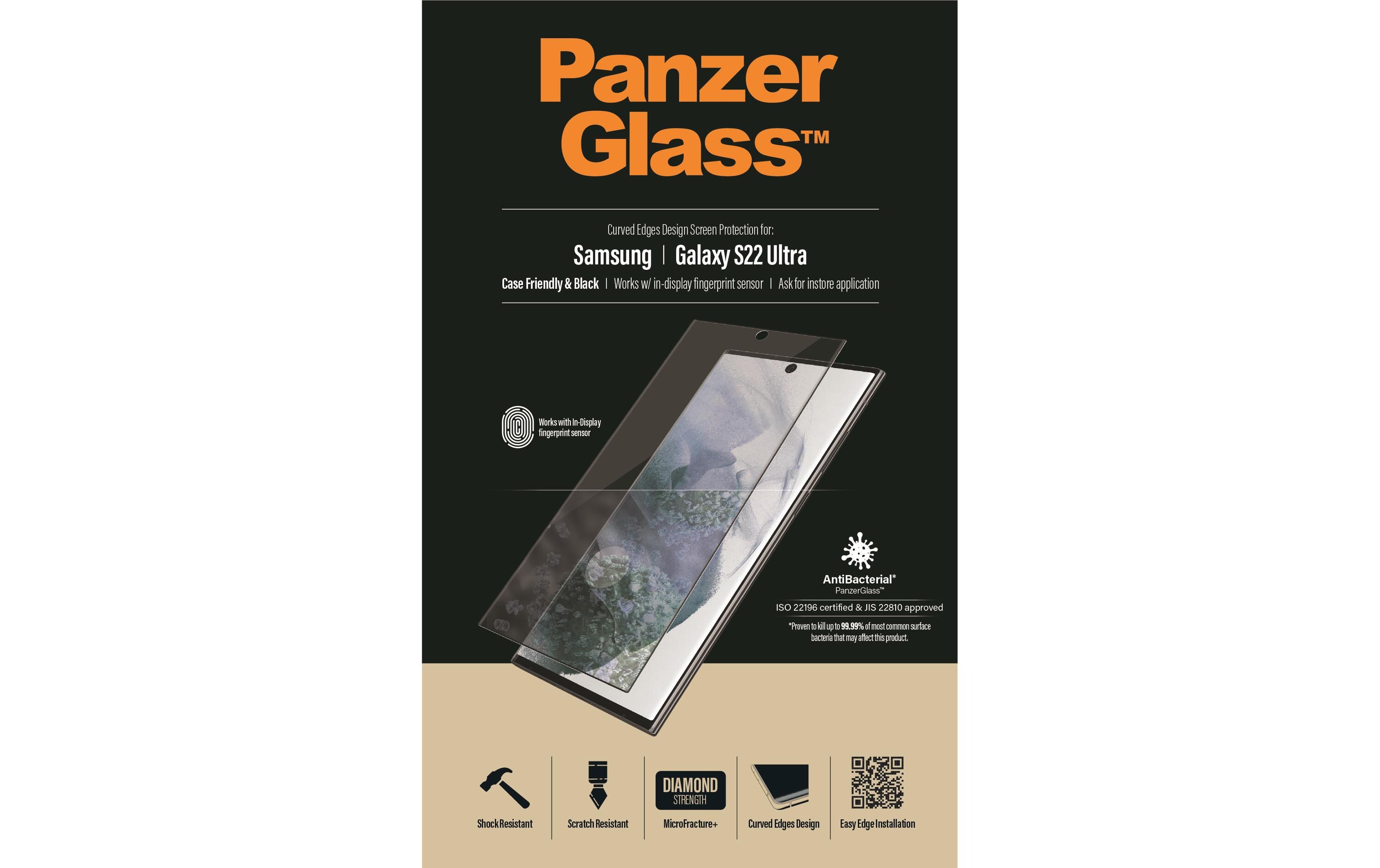 Displayschutz Case Friendly Fingerprint Galaxy S22 UltraDisplay-Schutzfolie für das Samsung Galaxy S22 Ultra