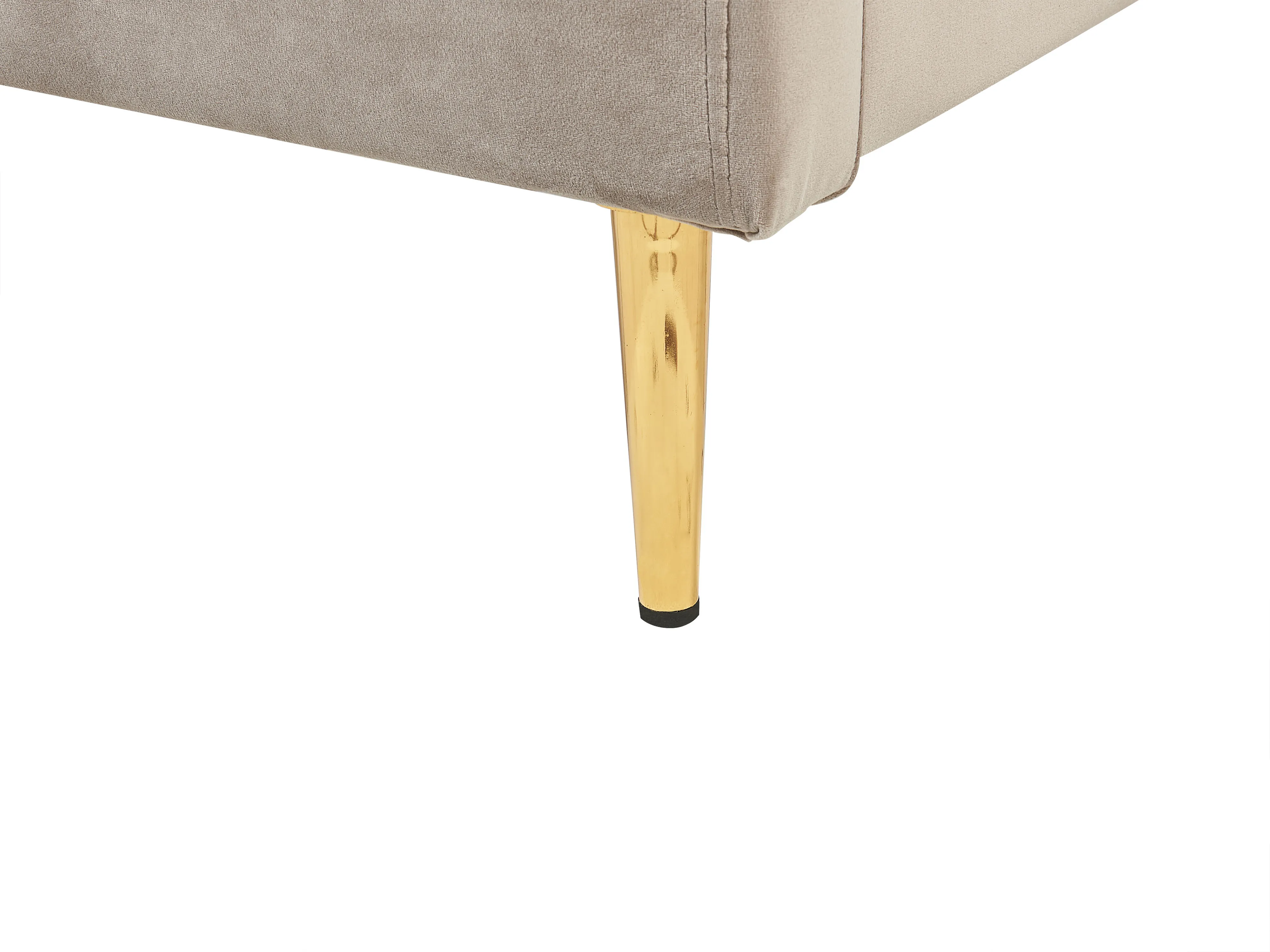 Bed Fluweel CHALEIX 140 x 200 cm Taupe