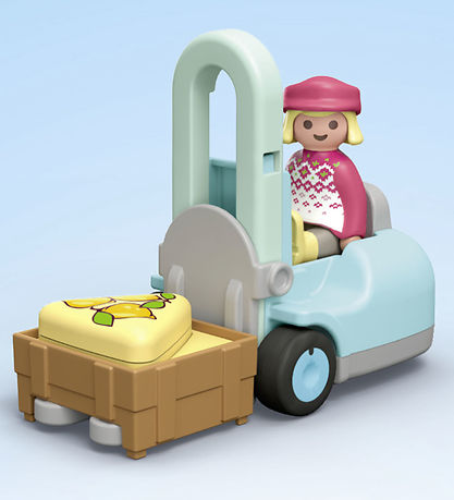 Playmobil Junior - ?kologisk Markedsbod og Gaffeltruck - 71691 -
