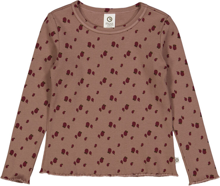 Müsli by Green Cotton Apple l/s T Daydream/ cabernet/ bark