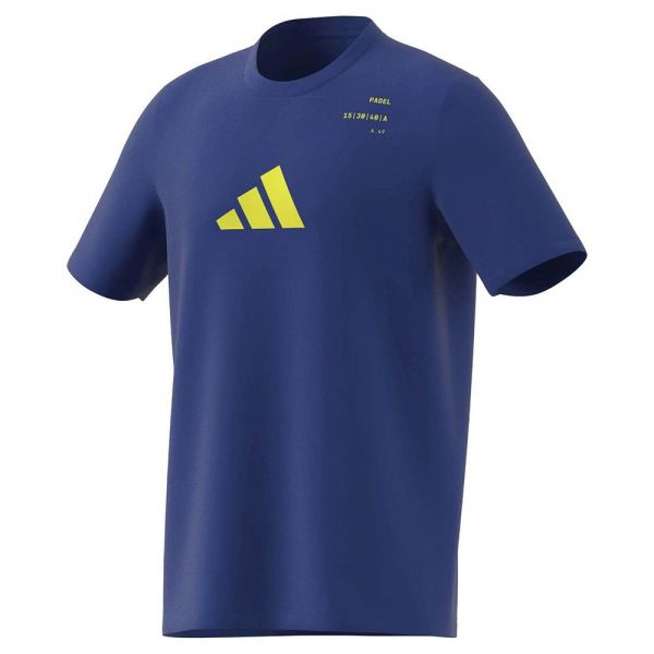 Adidas Padel G Short Sleeve T-shirt Azul S Homem