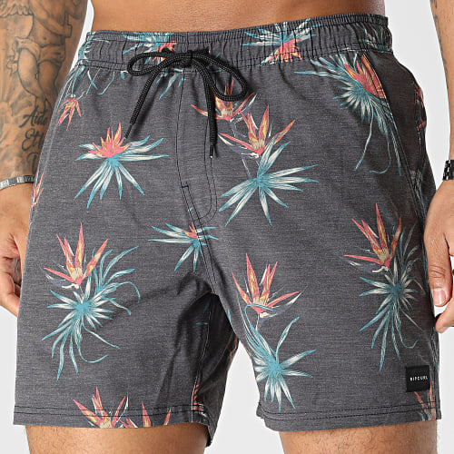 Short De Bain Paradiso Volley 03DMBO Gris Anthracite Chiné Floral