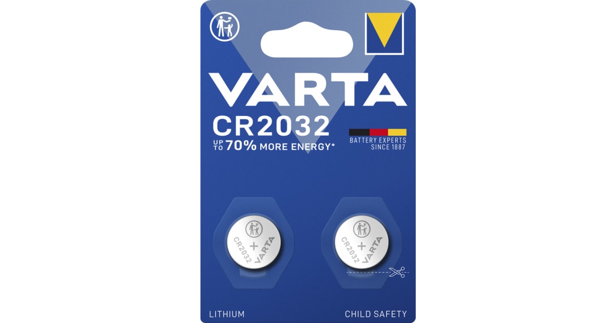 VARTA Knopfzelle Lithium CR2032 2er-Packung