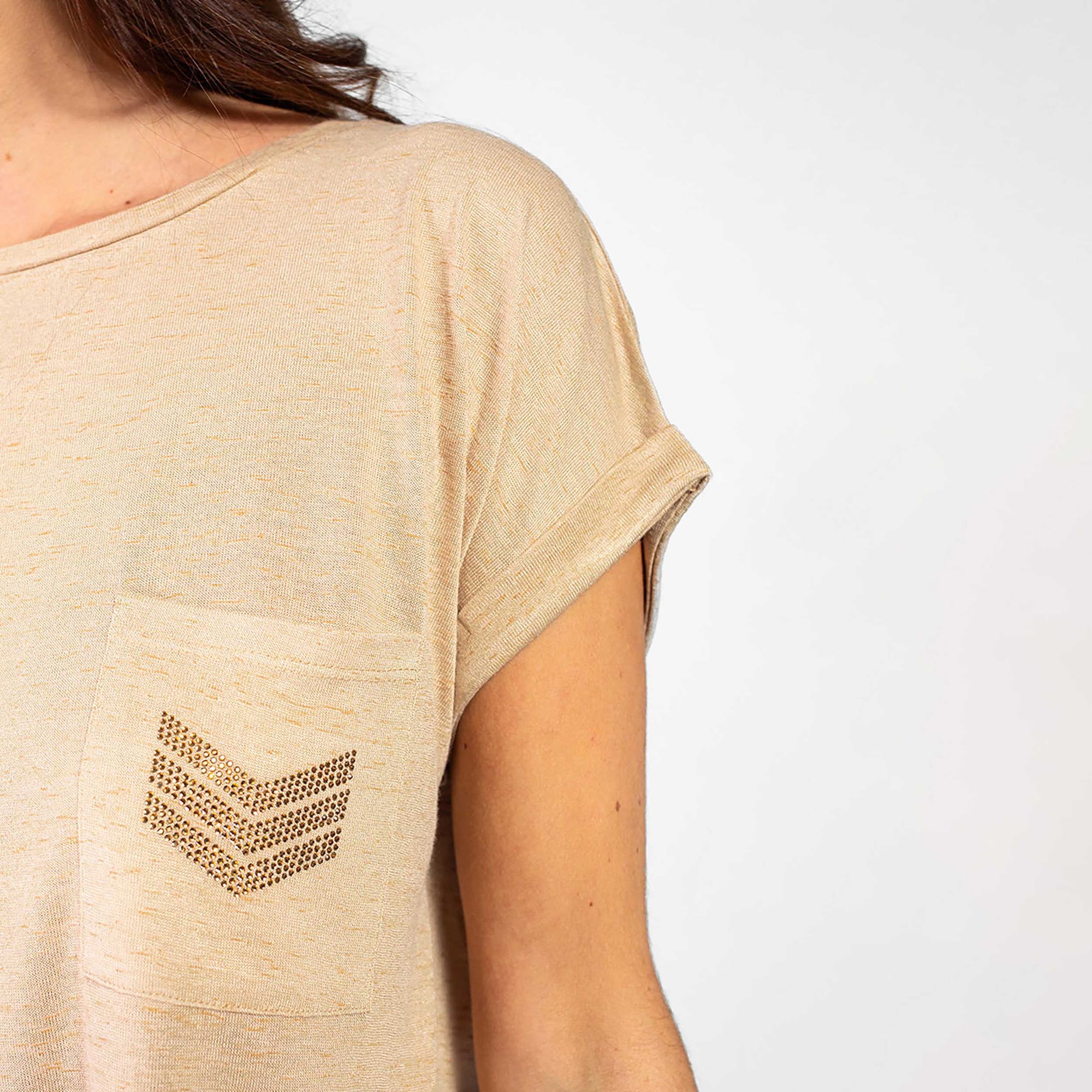 T-shirt Femme beige