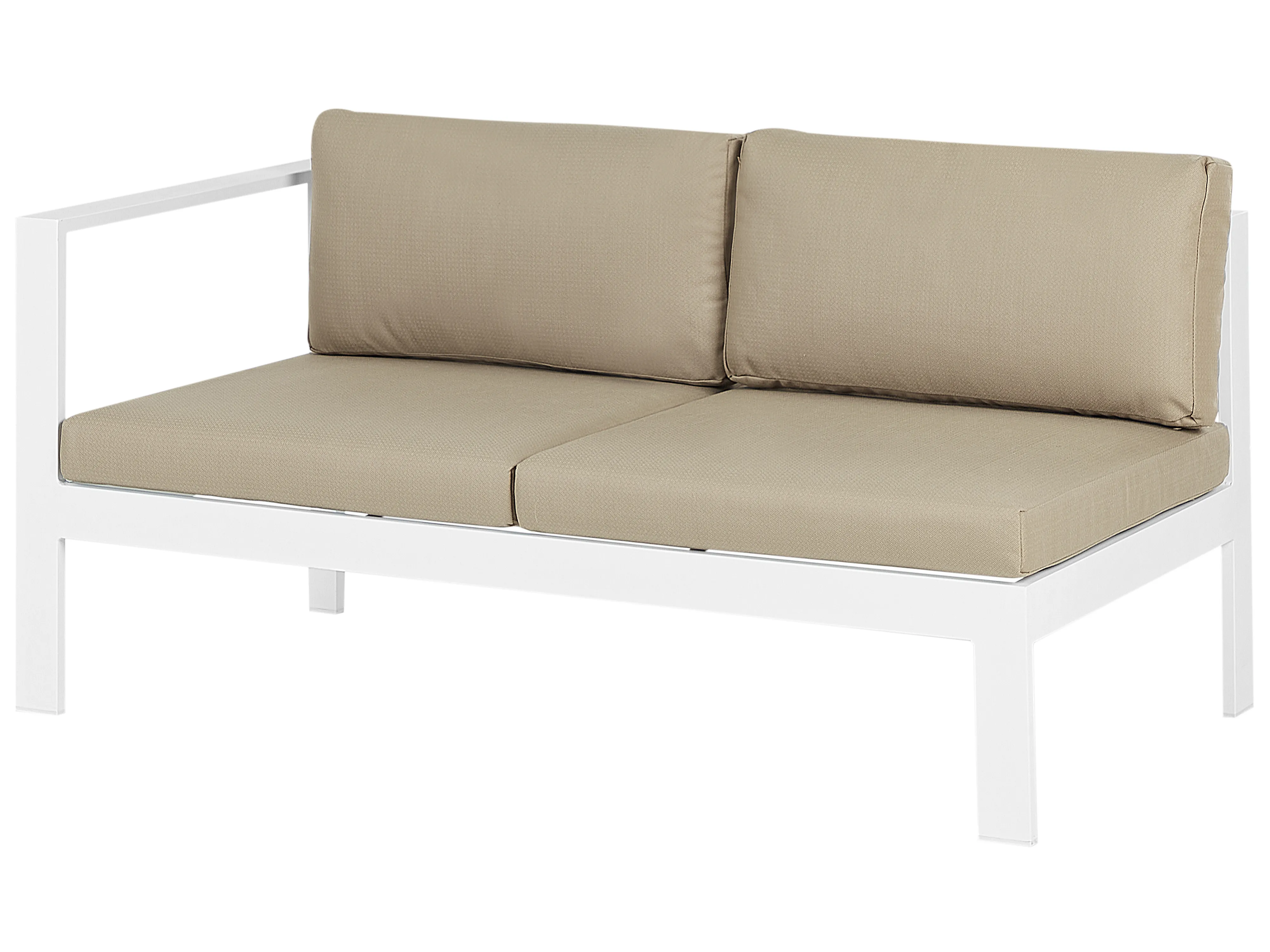 Tuin hoekloungeset met tafel 5-zits MESSINA linkszijdig Metaal Zandbeige