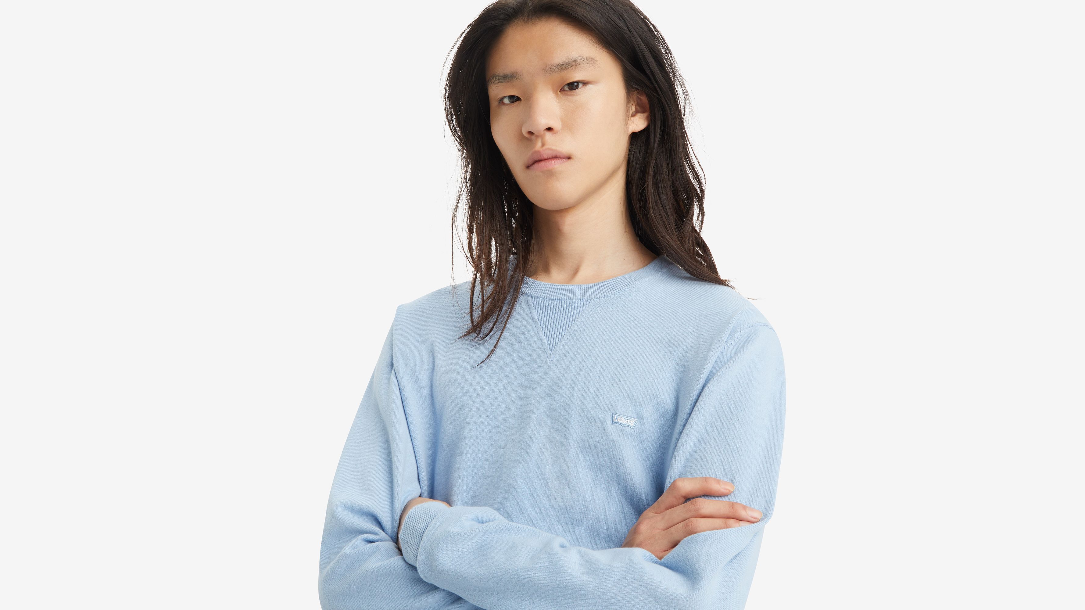 Pull-over léger Housemark - Soft Chambray Blue - Bleu