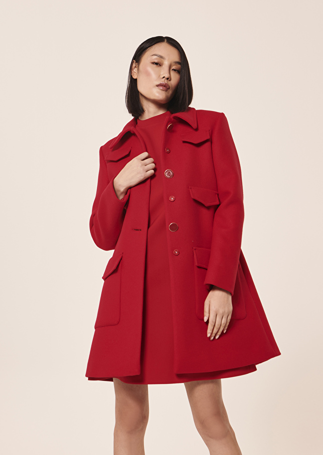 Manteau Marinrouge en drap caban