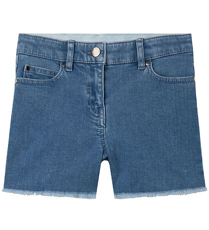 Stella McCartney Kids Denimshorts - LyseBlå m. Hjerter