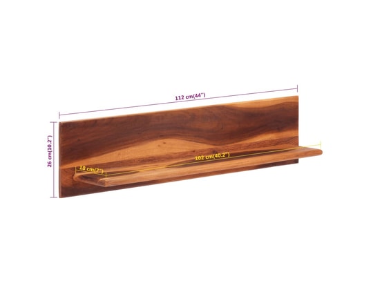 VIDAXL - Etagère murale étagères murales 2 pcs 112x20x26 cm bois massif d'acacia