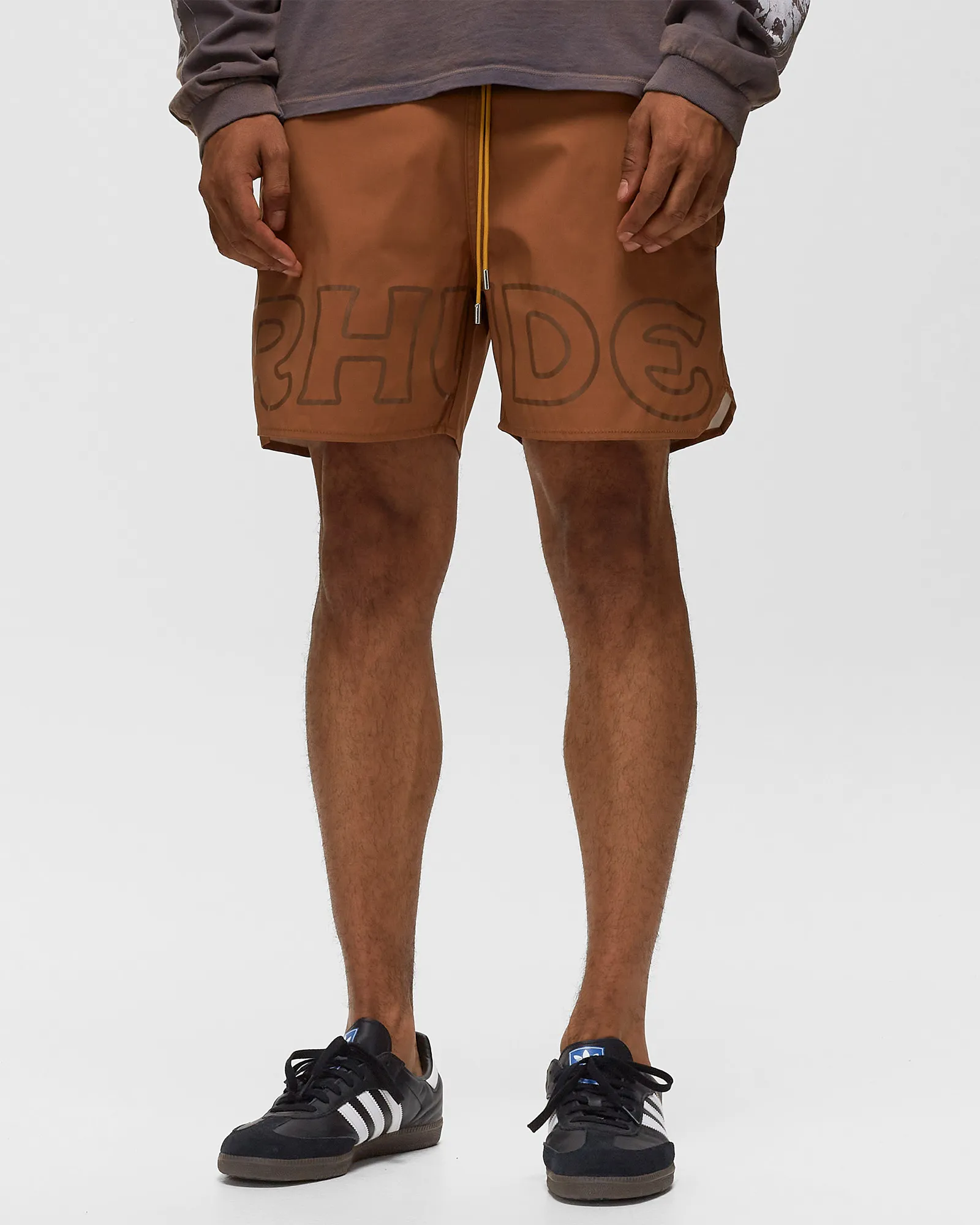 Rhude CAMEL LOGO SWIM TRUNK