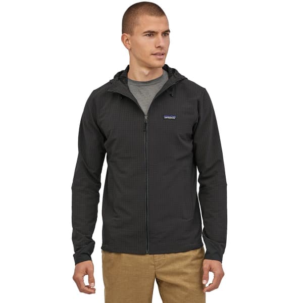 Veste polaire randonnée PATAGONIA M'S R1 TECHFACE HOODY BLACK