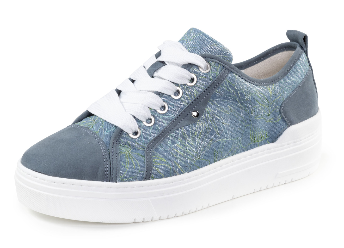 Waldläufer Schnür-Sneaker mit verspieltem Druck