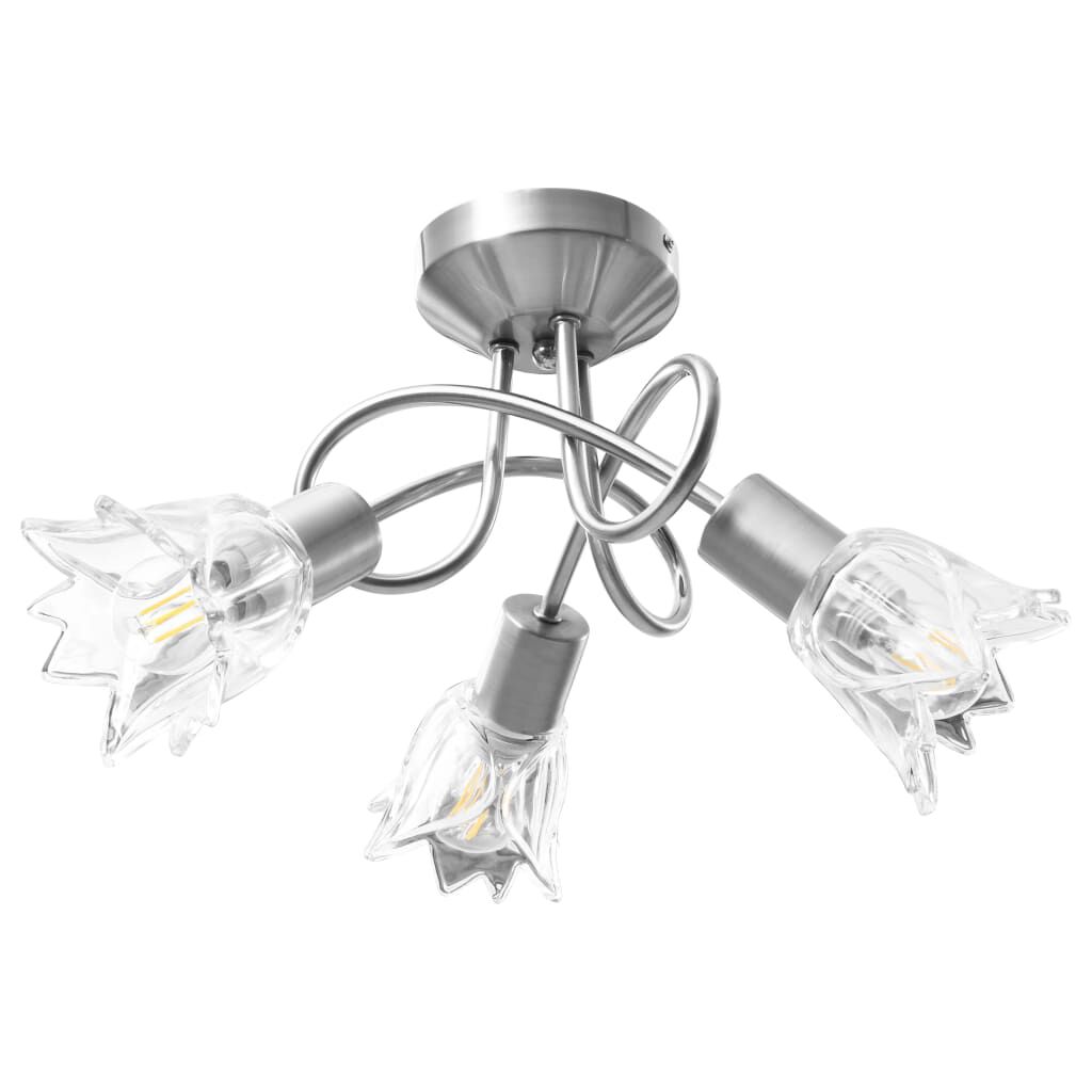vidaXL Plafondlamp met glazen kappen voor 3 E14-lampen, tulpen