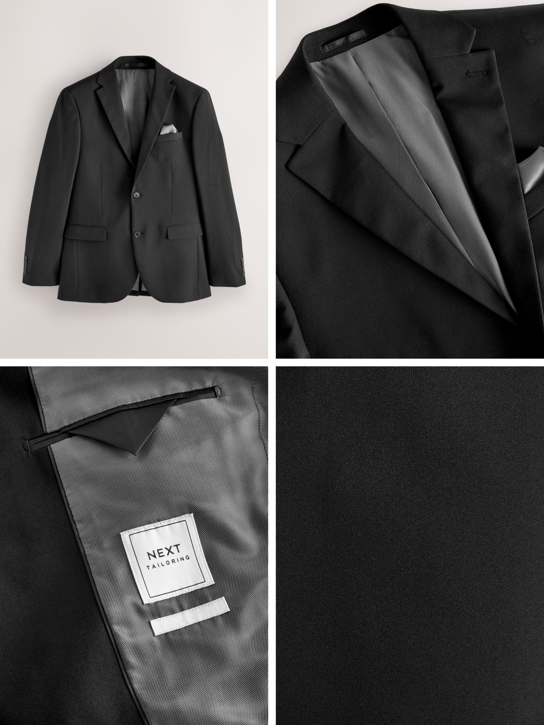 Zwart - Normale Pasvorm - Must-have kostuum: colbert
