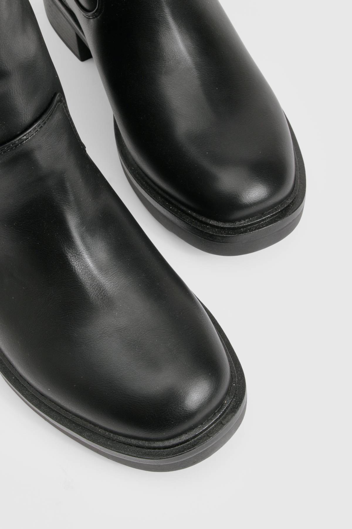 boohoo Bottes Column mi-hautes pour pieds larges