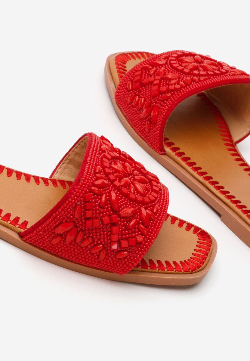 Mules plates femme rouges Jameya