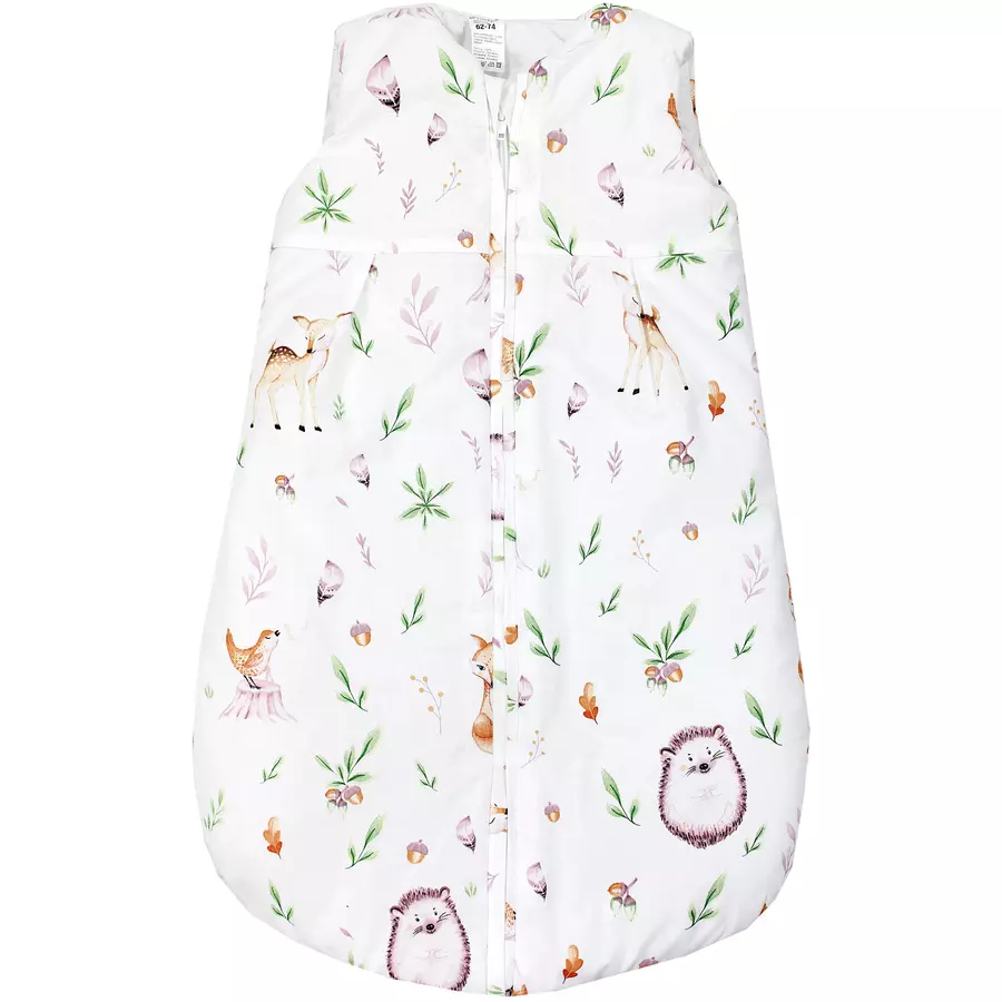 TupTam Baby Ganzjahres Schlafsack ohne Ärmel wattiert grünbeige
