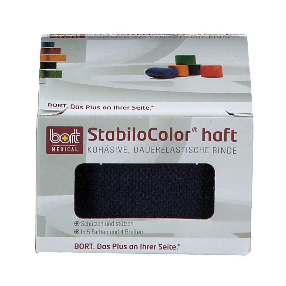 BORT StabiloColor® haft Binde 4 cm blau