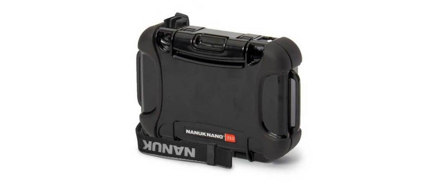 Outdoor-Koffer Nano Case 310 (131 x 77 x 28) schwarz SchwarzNANUK NANO Case mit patentierten PowerClaw-Verschlusssystem und wasserfesten Design.
