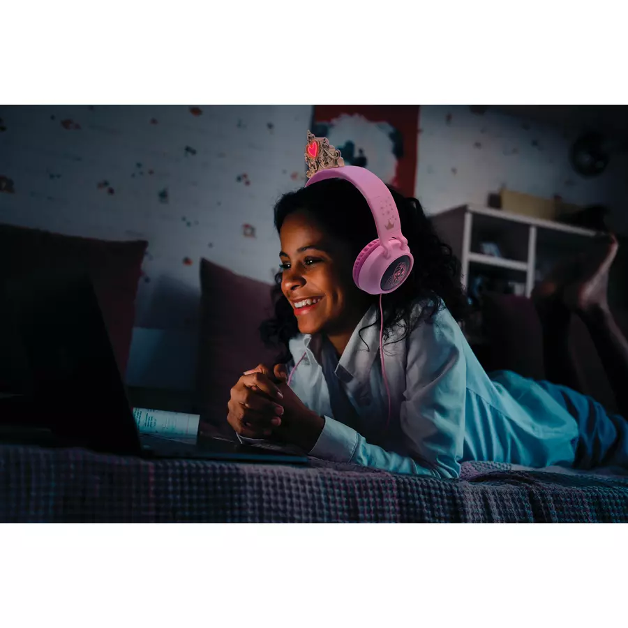 LEXIBOOK  Prinzessin 3D  2-in-1 Bluetooth- und Kabelanschluss, faltbare Kopfhörer mit sicherer Lautstärke