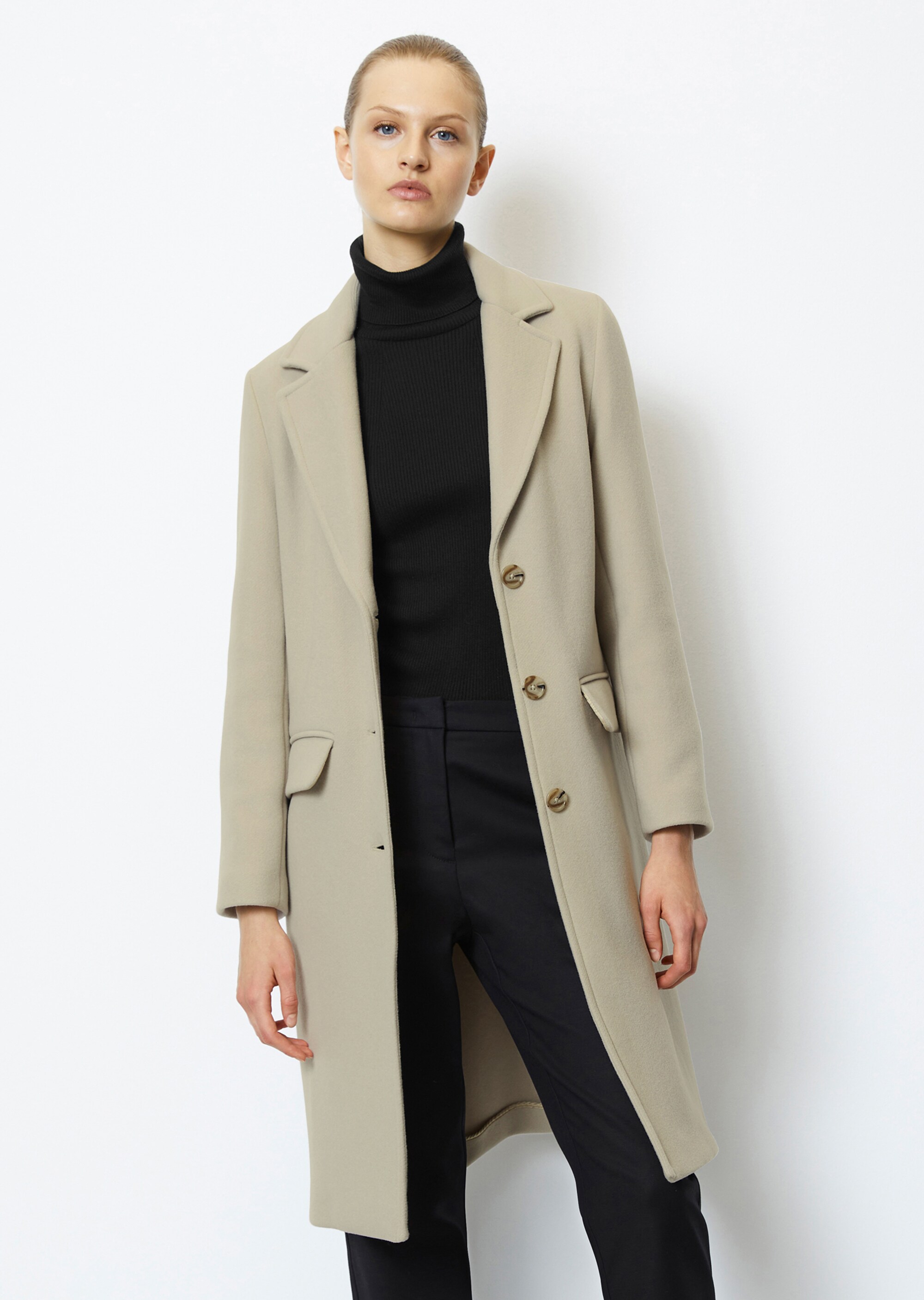 Blazer-Mantel regularaus italienischer Schurwolle-Mix-Qualität
