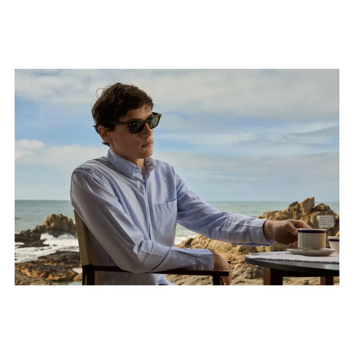 Portuguese Flannel Chemise Oxford Belavista | Bleu Clair