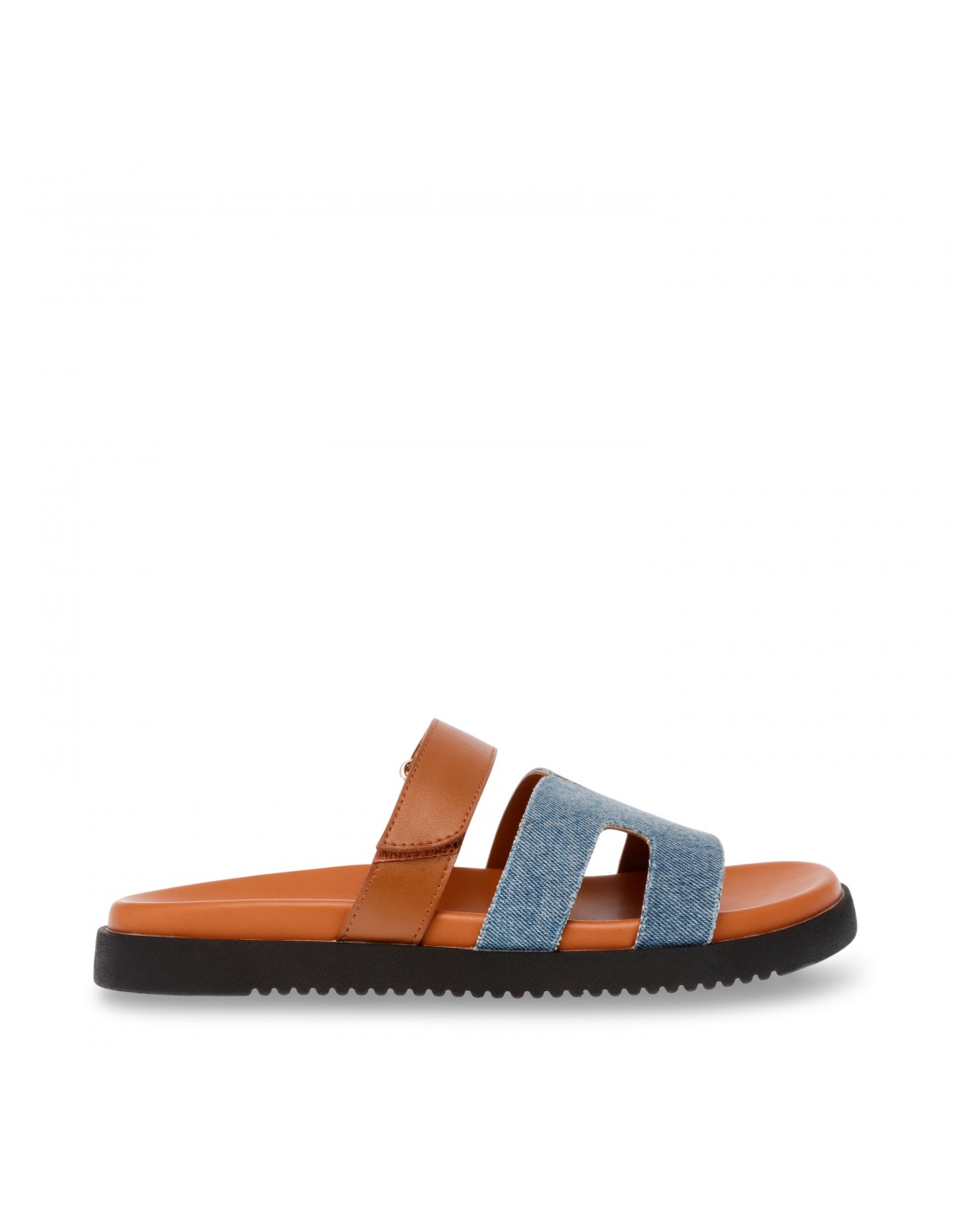 steve madden Mules Femme Missile Jean/Marron Cuir