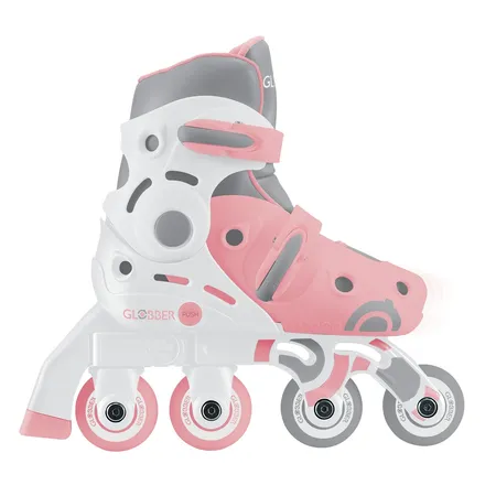 Authentic Sports Globber Learning Skates 2in1 pastellrosa, Gr. 26-29