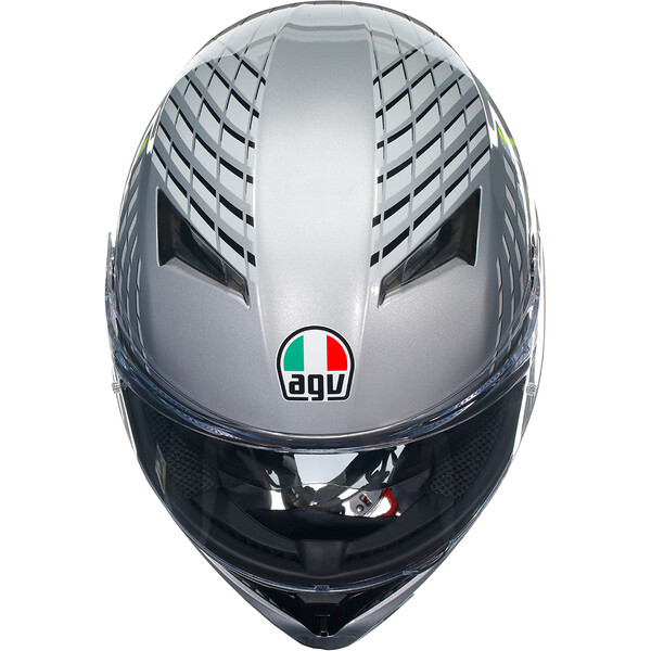 AGV - Casque K3 Fortify Gris / Noir / Jaune