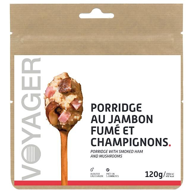 VOYAGER - PORRIDGE AU JAMBON FUME ET CHAMPIGNONS