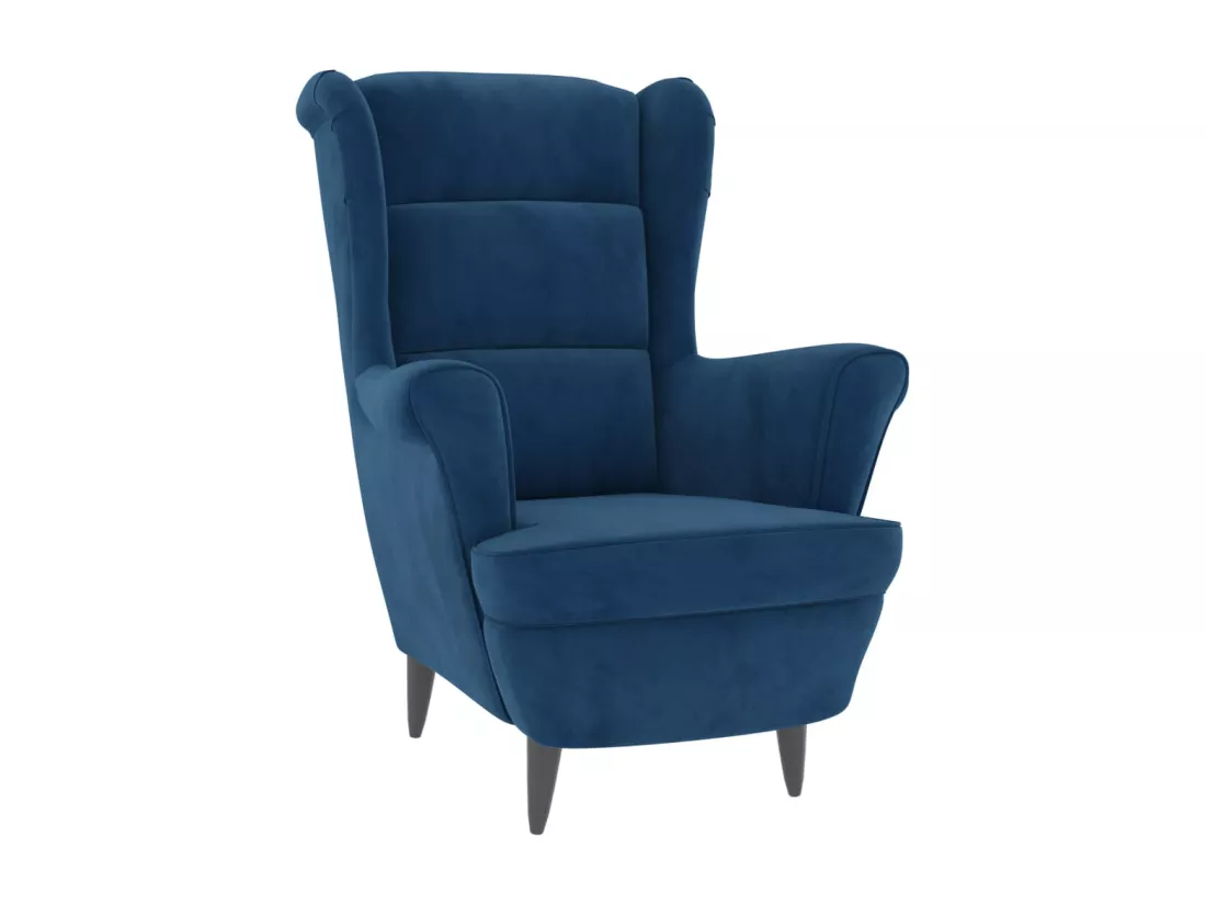 Fauteuil bleu velours