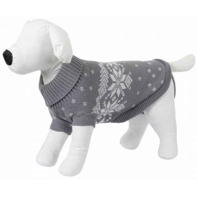 Pullover pour chien Lillehammer Gris Blanc Kerbl