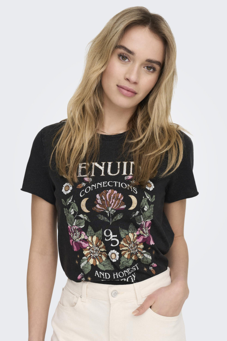Only zwarte dames t-shirt