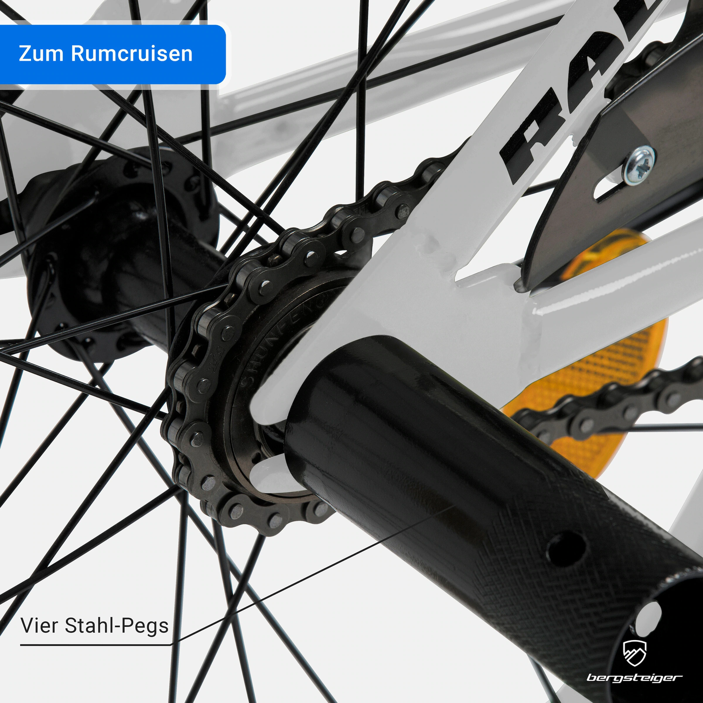 Bergsteiger Kinderfahrrad Monaco 20 Zoll | racing white