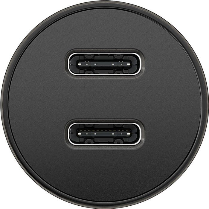 Goobay - 30W Dual USB-C PD Auto Snellader - Zwart - Kunststof