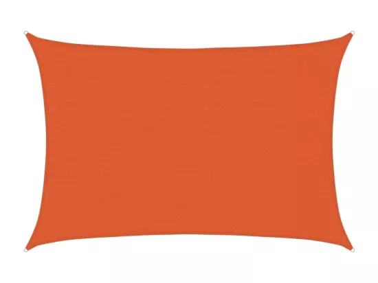 Voile d'ombrage 160 g/m² rectangulaire orange 4x5 m PEHD