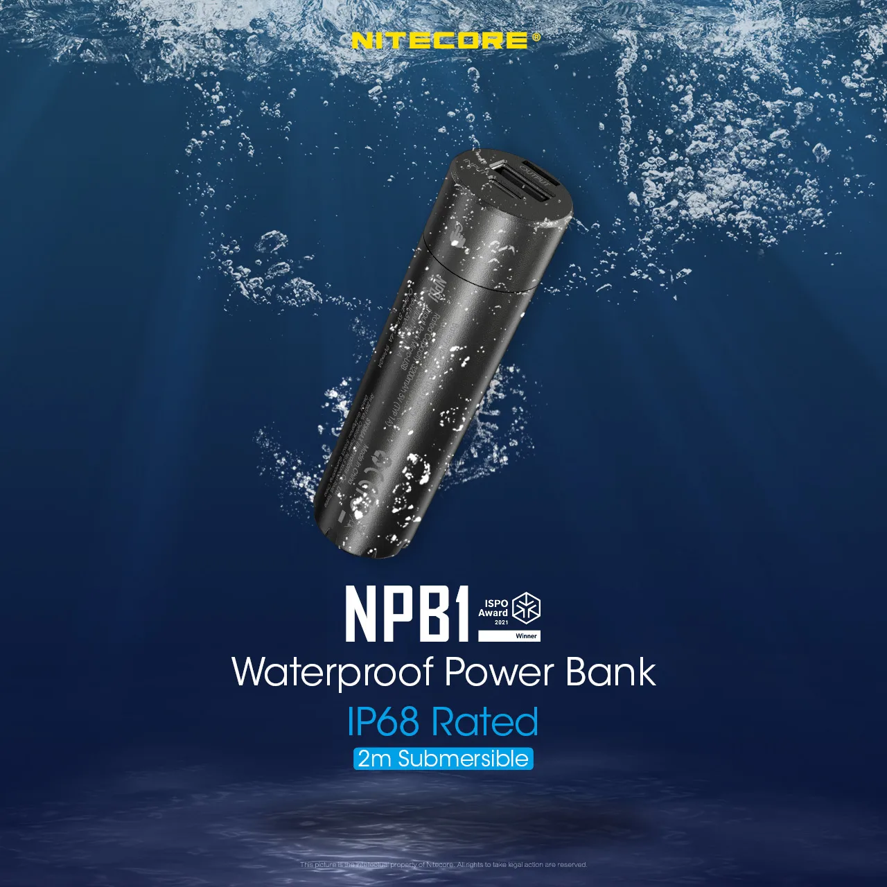 Nitecore Npb1 Waterproof Powerbank 5000 Mah Black