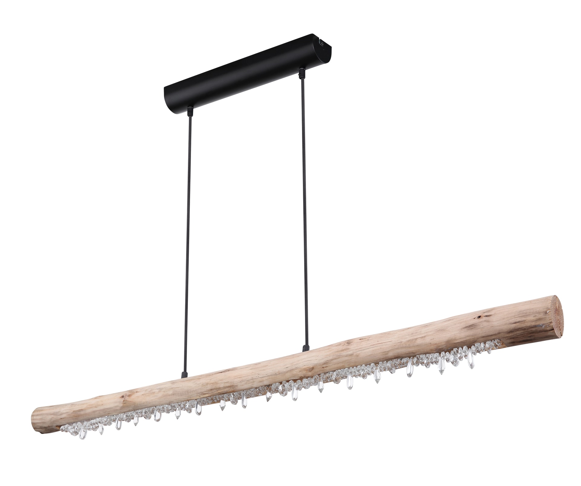 GLOBO LED Balkenpendel FELICITAS 120 cm schwarz /Holz