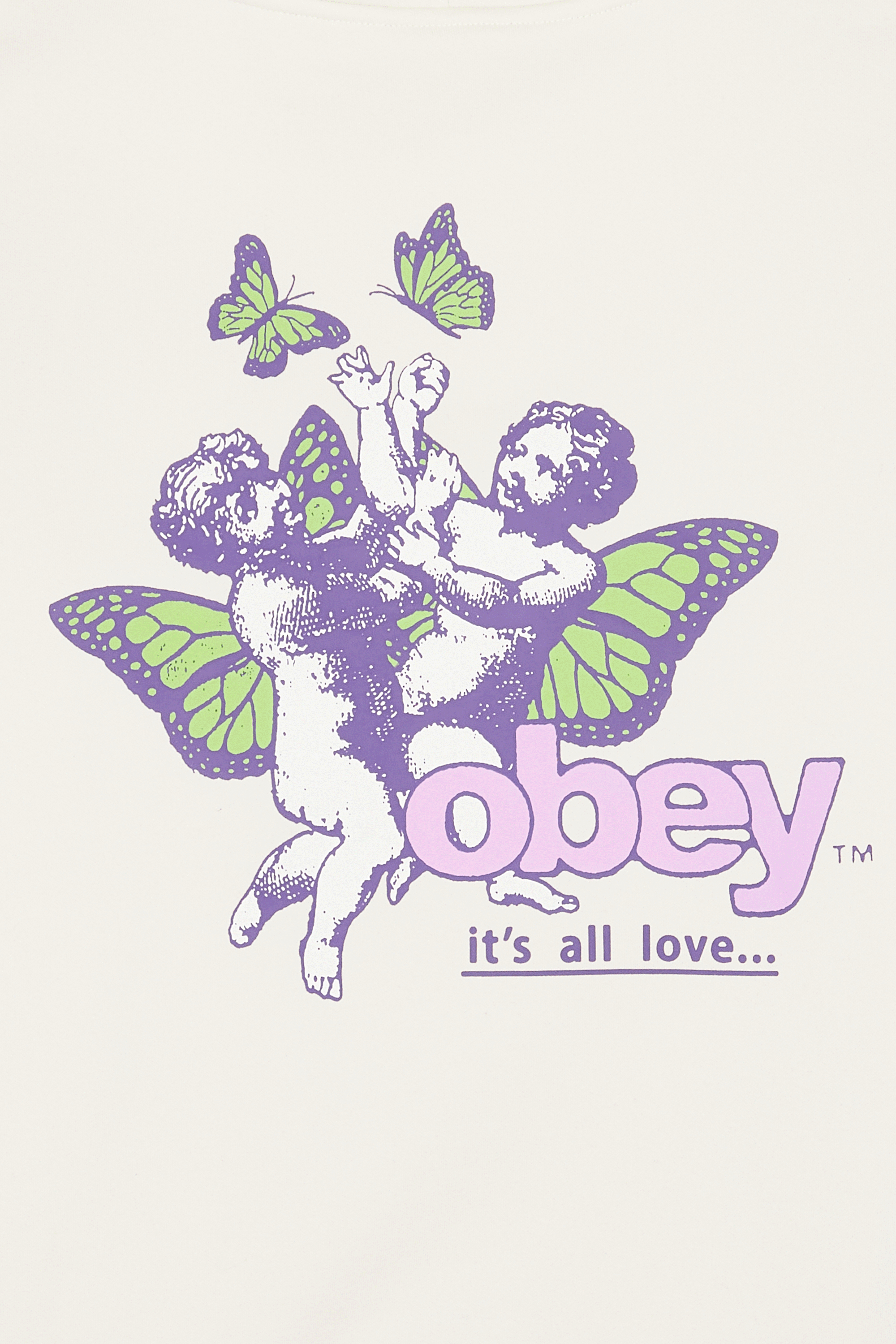 OBEY Hoodie OBEY ITS ALL LOVE Beige