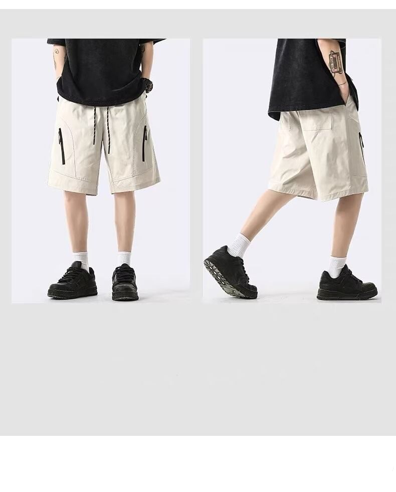 deersweeti - Effen cargoshorts met trekkoordtaille