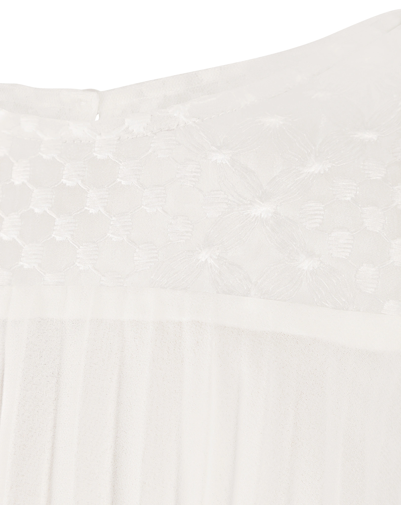 Kleid WHITE FLOWERS ärmellos in ecru